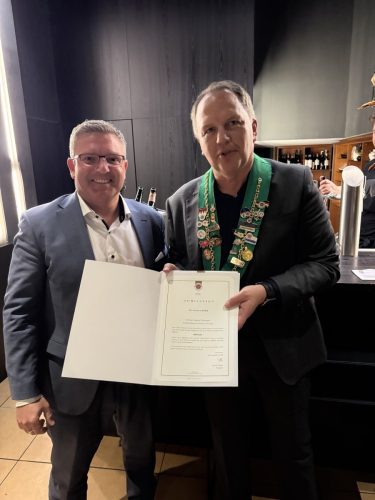 Nominationsurkunde zum Chavalier Christian Böhm